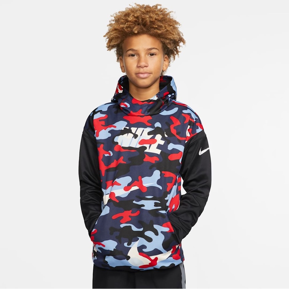 👉🏼LIKE NEW👈🏼 Big Kids’ NIKE Therma Camo Training Pullover Dri-Fit Hoodie
